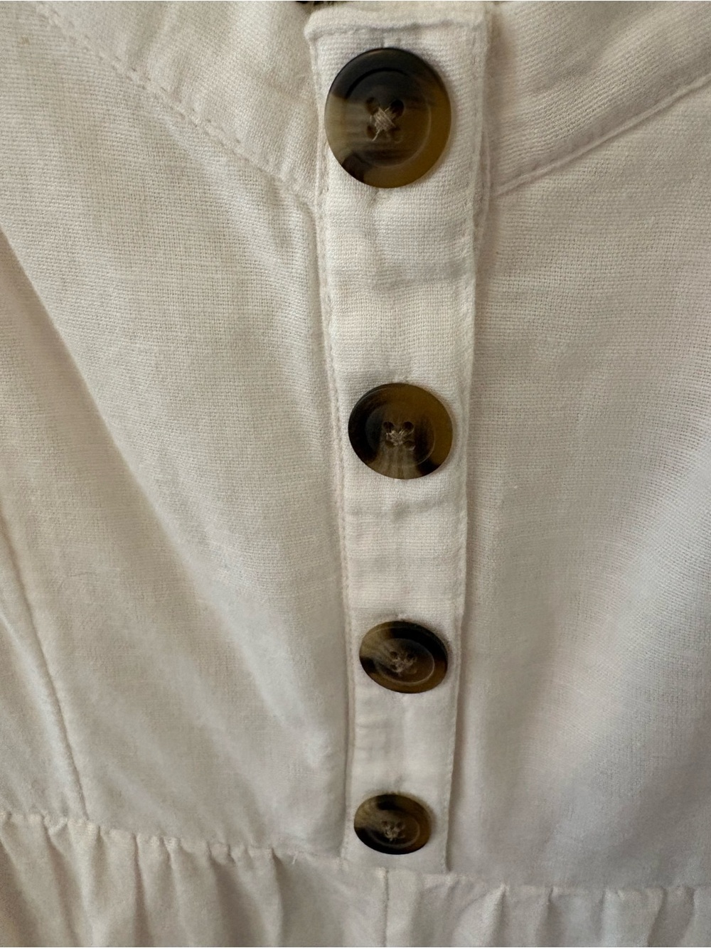 American Eagle Low Shoulder Cotton Linen Cropped Jumpsuit. Size Medium. - Picture 7 of 15